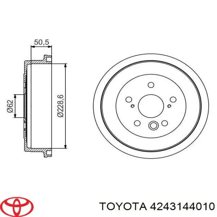 4243144010 Toyota барабан гальмівний задній