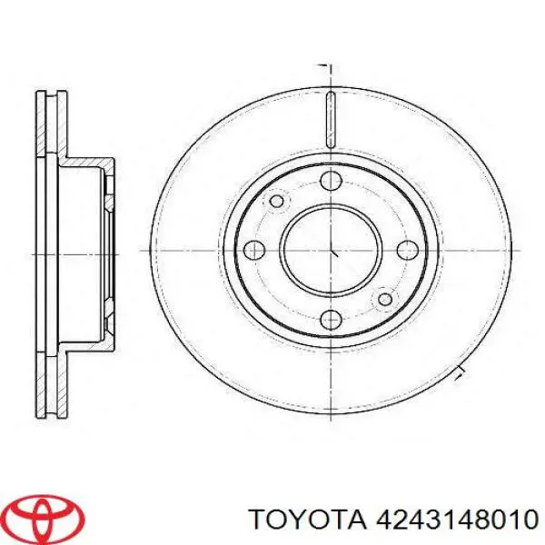 Купити 4243148010 Toyota Диск заднього гальма