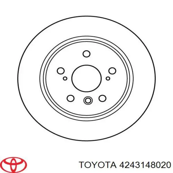 Диск гальмівний задній Toyota 4243148020