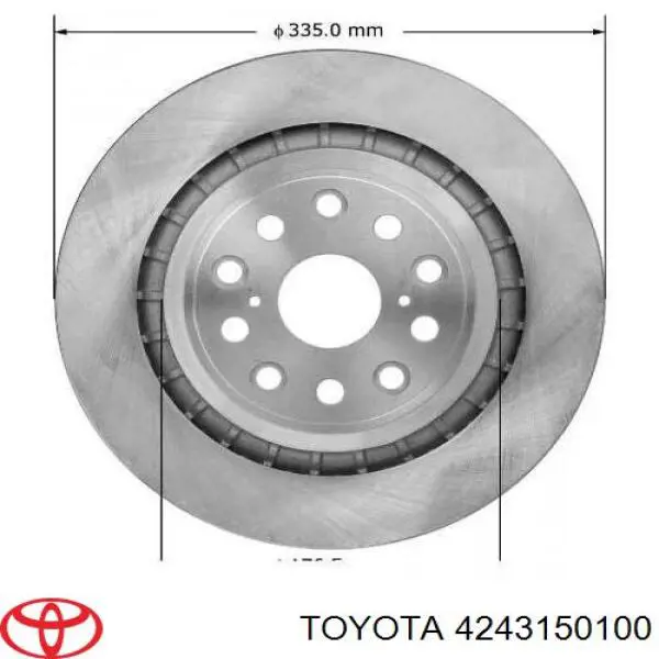 4243150100 Toyota диск гальмівний задній