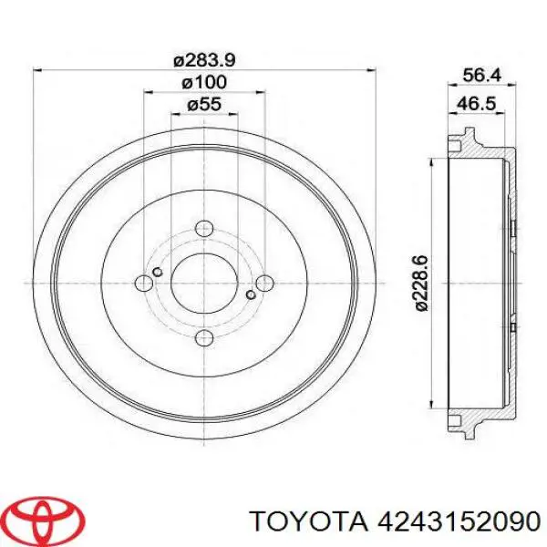 Барабан гальмівний задній 4243152090 Toyota