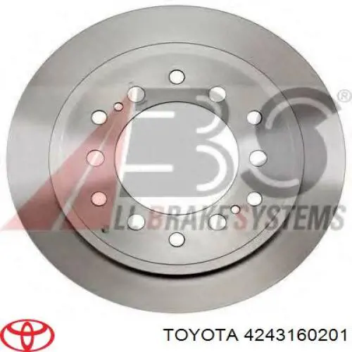 Купити 4243160201 Toyota Диск заднього гальма