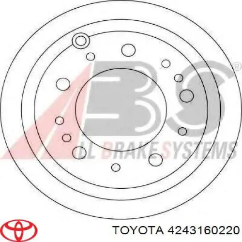 Задні дискові гальма Toyota 4243160220 ціна, від 64.91 USD