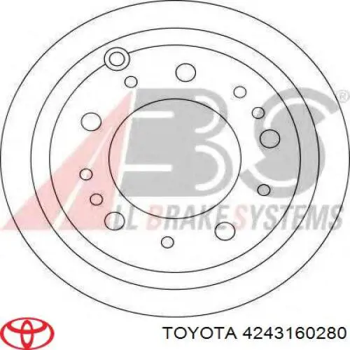 Диск гальмівний задній 4243160280 Toyota