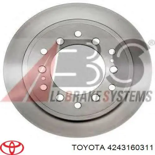 Купити 4243160311 Toyota Диск заднього гальма