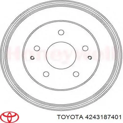 4243187401 Toyota барабан гальмівний задній