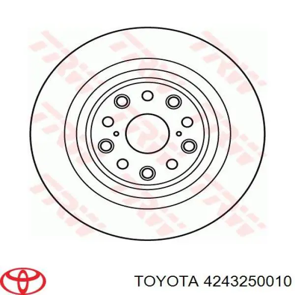 Купити 4243250010 Toyota Диск заднього гальма