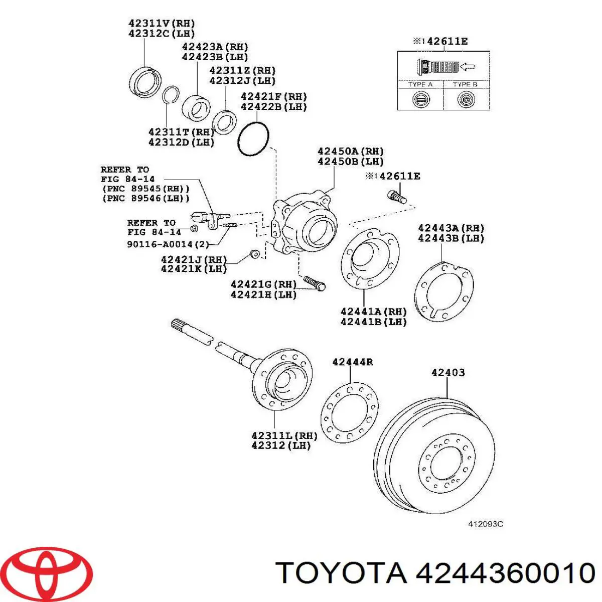 Прокладка фланця поворотного кулака Toyota 4244360010 ціна, від 1.48 USD