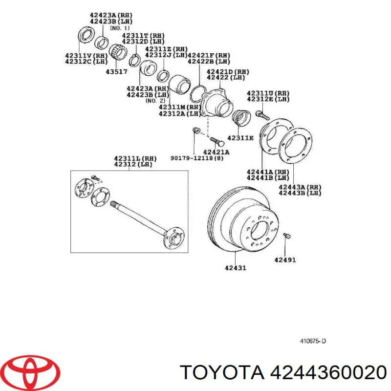 Купити 4244360020 Toyota Прокладка фланця поворотного кулака