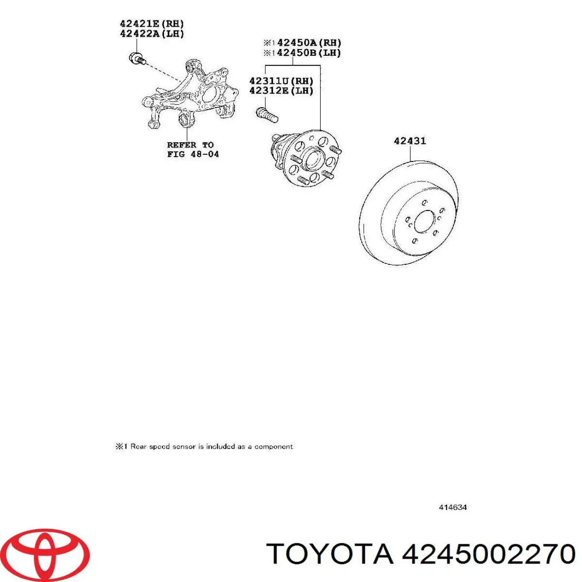 89544F4010 Toyota Маточина задня