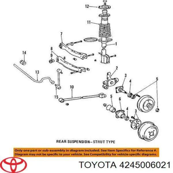 Маточина задня права Toyota 4245006021