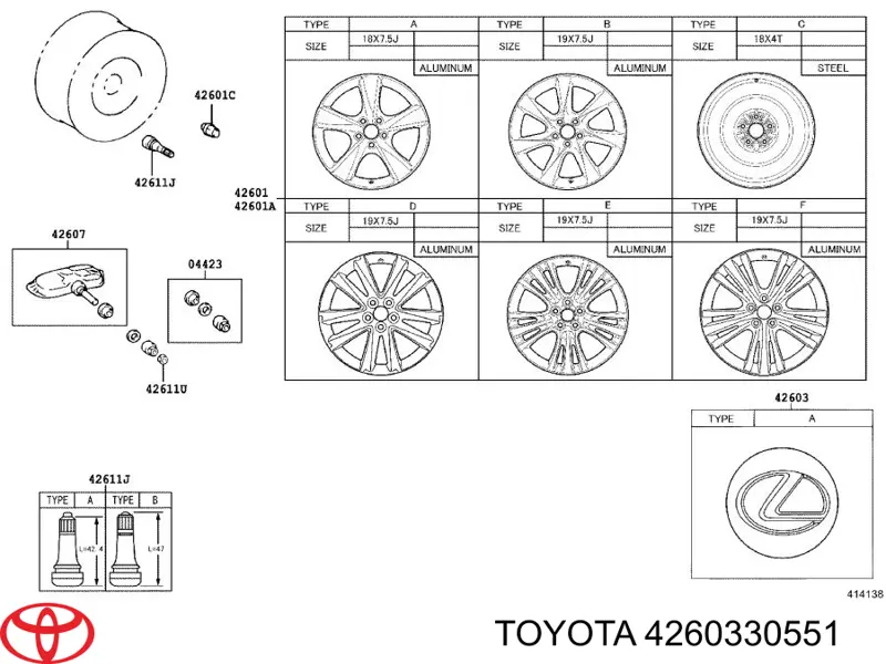 4260330551 Toyota Ковпаки на колеса