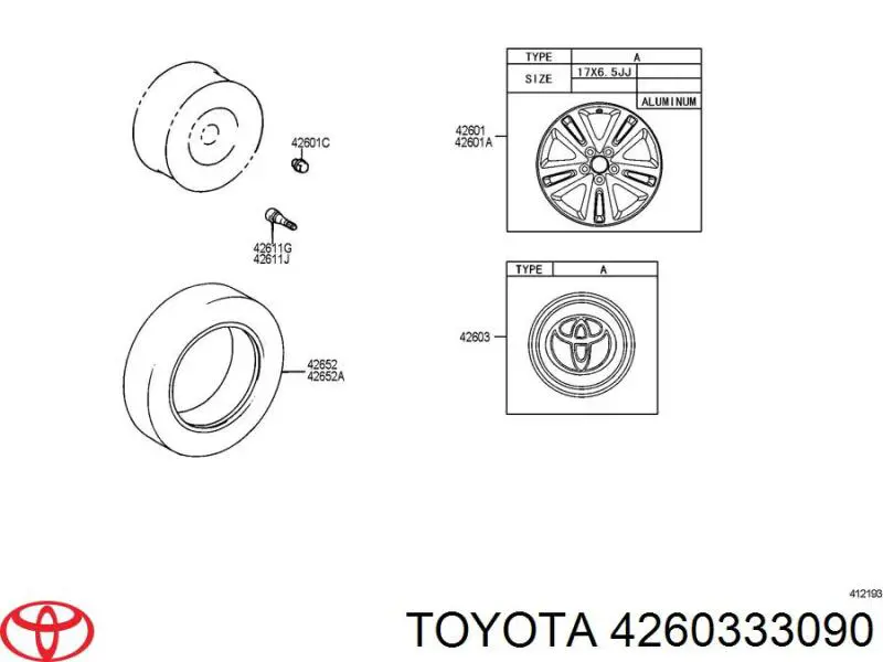 Ковпаки на диски Toyota 4260333090 ціна, від 3.80 USD