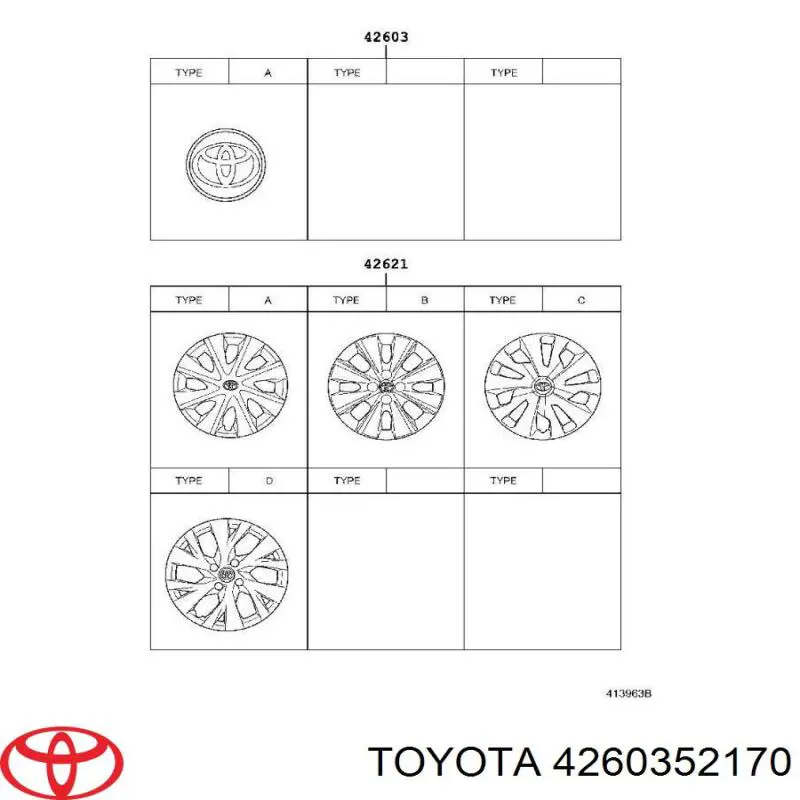 4260352170 Toyota Ковпаки на колеса