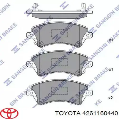 4261160440 Toyota Диски колісні (штамповані)