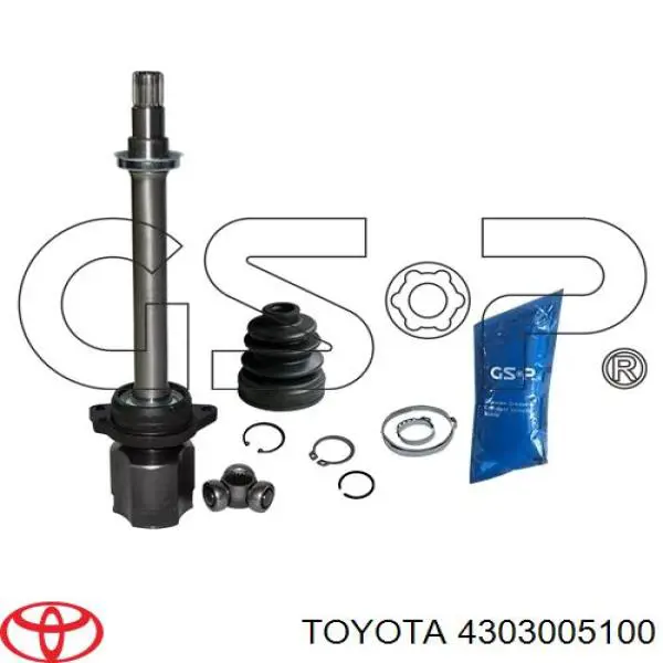 ШРКШ внутрішній, передній, правий Toyota 4303005100 ціна, від 62.25 USD