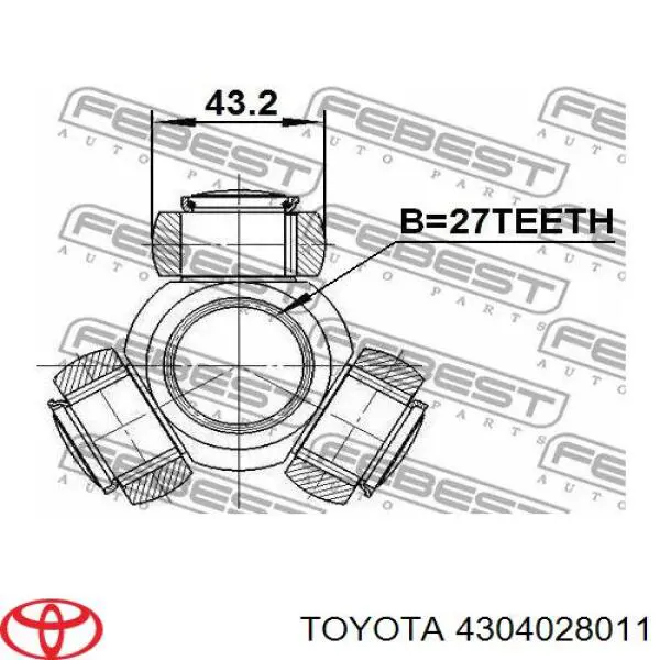 Купити 4304028011 Toyota Граната внутрішня, передня, ліва