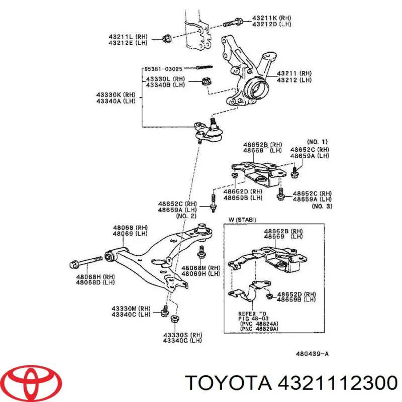 Вісь передня і поворотні кулаки Toyota 4321112300 ціна, від 31.31 USD