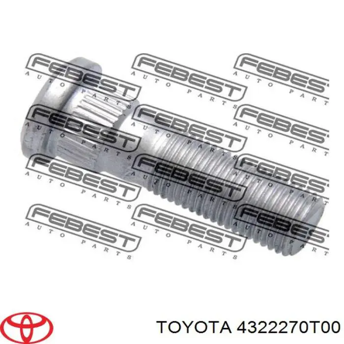 Шпилька маточини колеса передня Toyota 4322270T00 ціна, від 2.05 USD