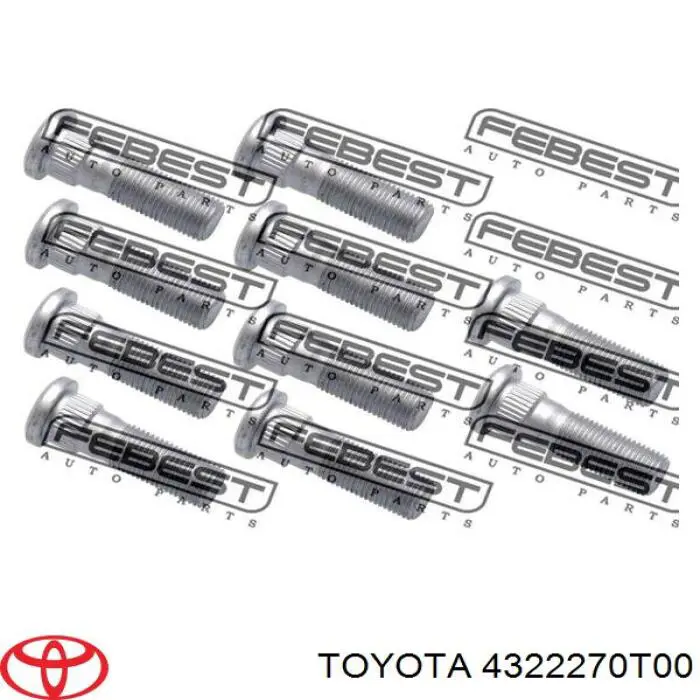 Купити 4322270T00 Toyota Шпилька колісна, передня