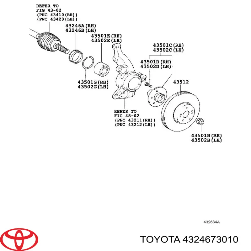 Сальник передньої маточини Toyota Camry (V50) (Тойота Камрі)