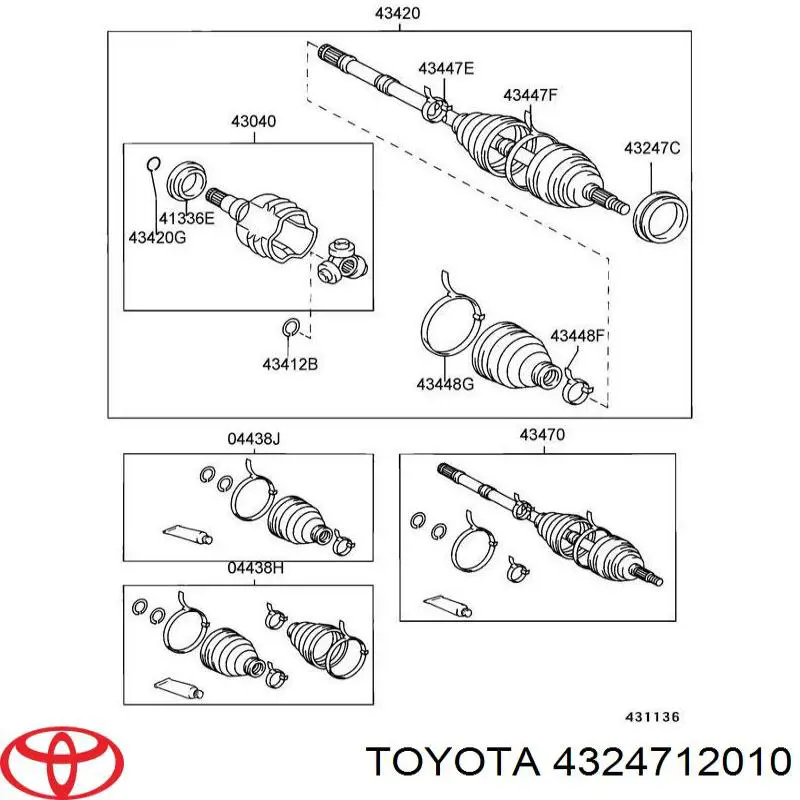 Кільце маточини Toyota 4324712010 ціна, від 11.49 USD