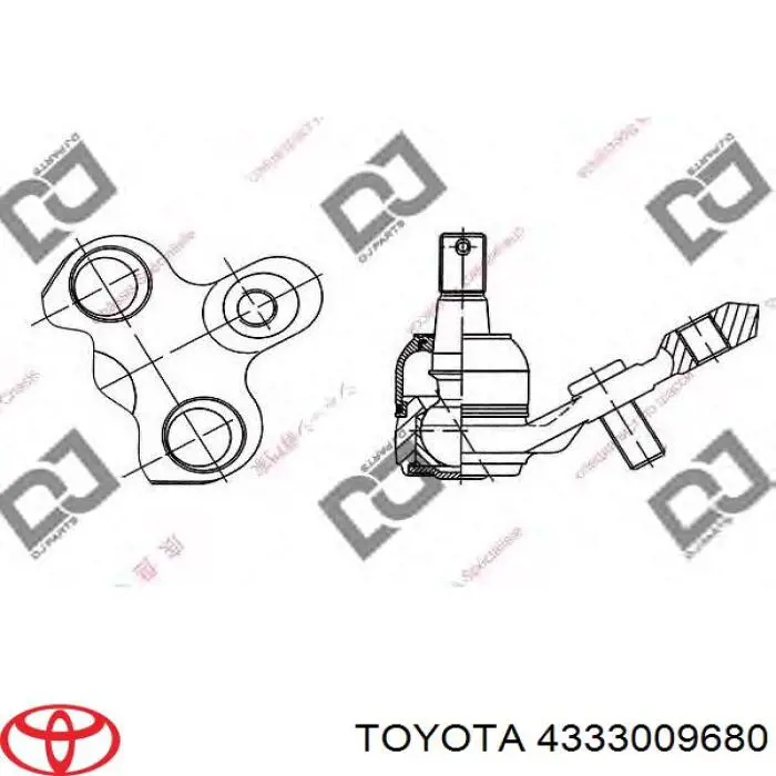 Кульова опора, нижня Toyota 4333009190 ціна, від 15.01 USD