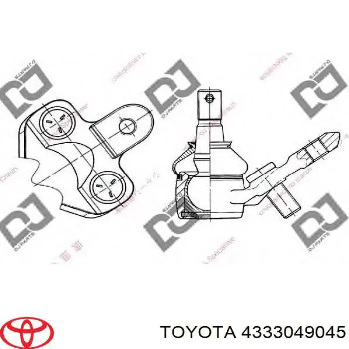 Кульова опора, нижня Toyota 4333049045 ціна, від 12.30 USD