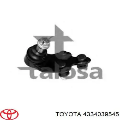 Купити 4334039545 Toyota Кульова опора, нижня, ліва