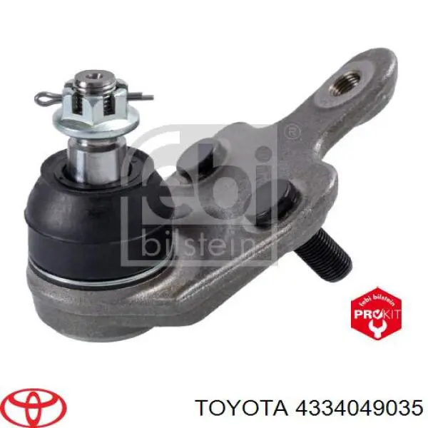 Кульова опора, нижня, ліва 4334049035 Toyota