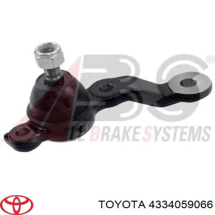 Кульова опора, нижня, ліва 4334059066 Toyota
