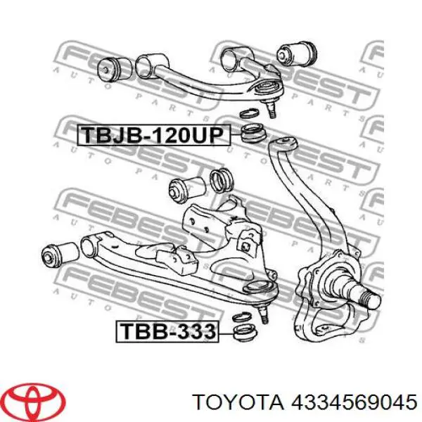 Пильник опори кульової нижній 4334569045 Toyota