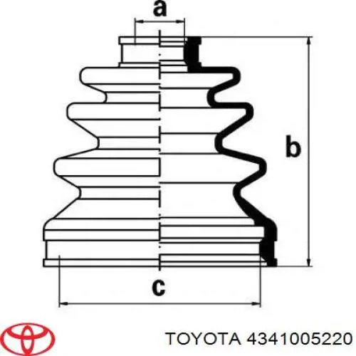 Купити 4341005221 Toyota Піввісь права