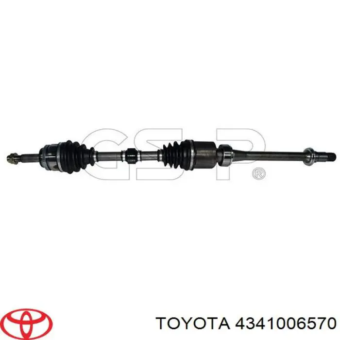 Піввісь передня, права Toyota 4341006570 ціна, від 113.01 USD