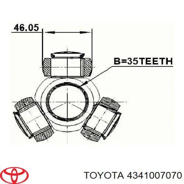 Піввісь передня, права Toyota 4341007070 ціна, від 135.13 USD
