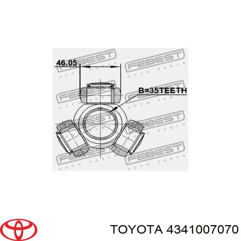Купити 4341007070 Toyota Піввісь права