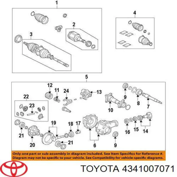 Піввісь права 4341006750 Toyota