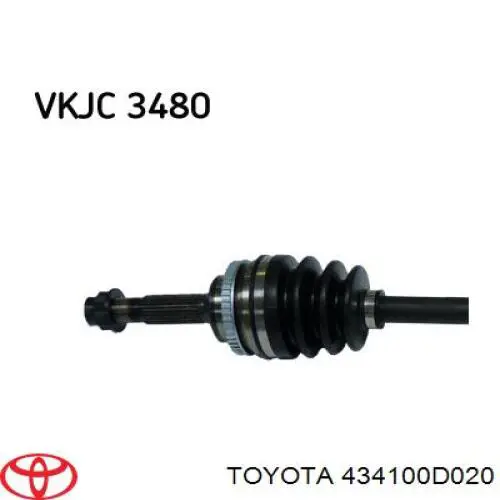 Купити 434100D020 Toyota Піввісь права