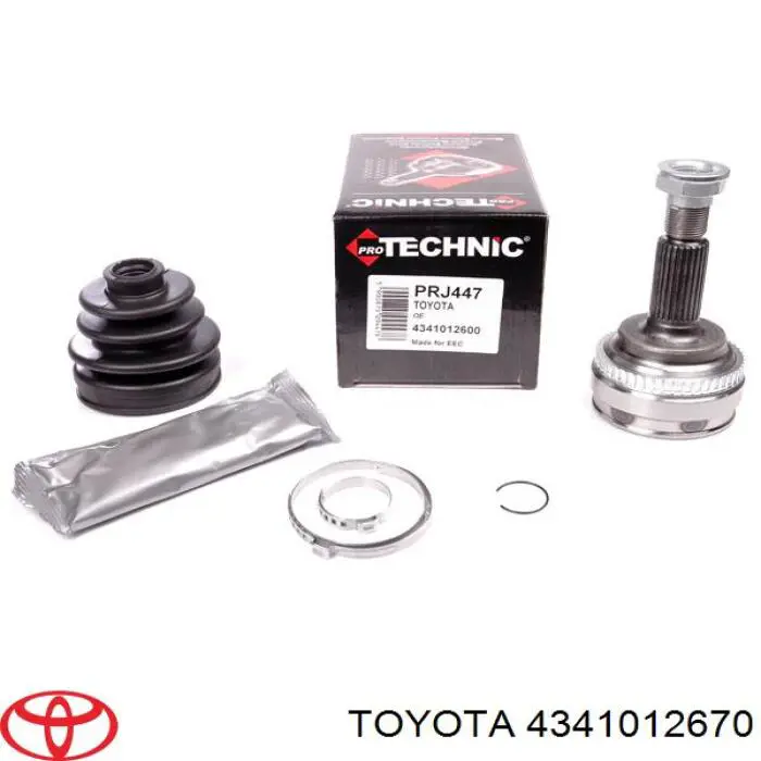 Піввісь передня, права Toyota 4341012670 ціна, від 85.62 USD