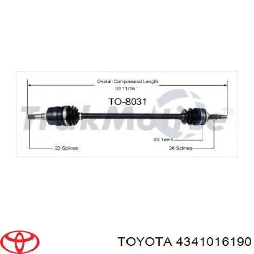 ШРУС наружный TOYOTA 4341016190