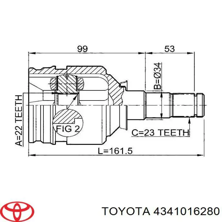  4341016280 Toyota