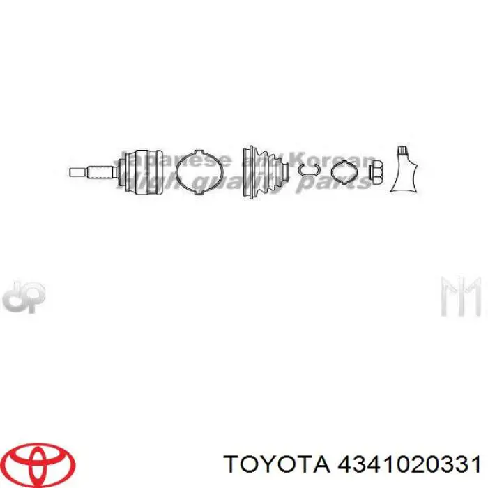 ШРУС зовнішній передній 4341020331 Toyota