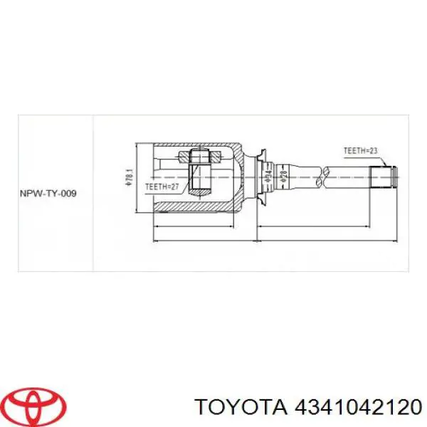 Купити Піввісь права Toyota RAV4 II XA2