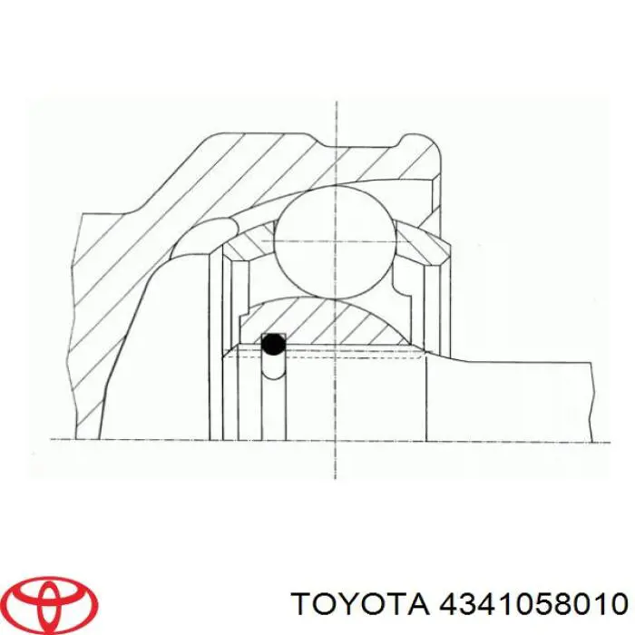 Піввісь права 4341058010 Toyota