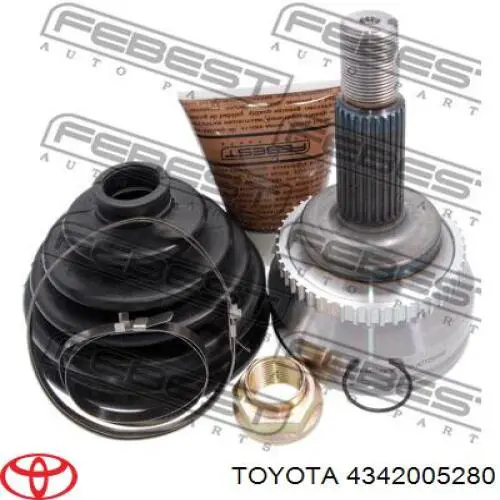 Привід передній лівий Toyota 4342005280 ціна, від 63.35 USD
