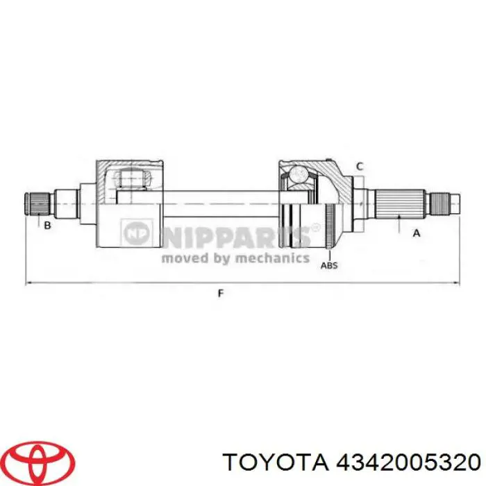 Купити 4342005320 Toyota Ліва піввісь