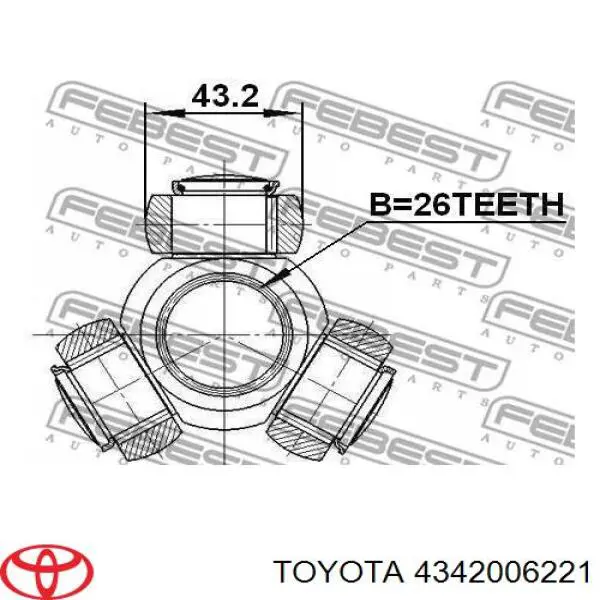 Піввісь (привід) передня, ліва 4342006490 Market (OEM)