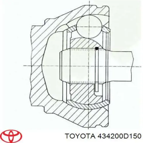 434200D080 Toyota Привід лівий