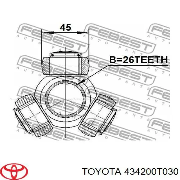 Купити 434200T030 Toyota Ліва піввісь