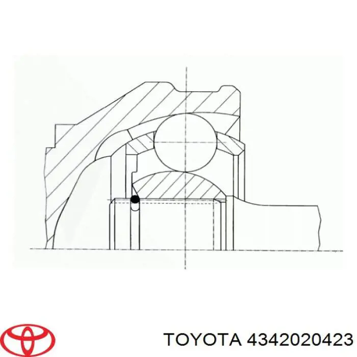 Піввісь (привід) передня, ліва 4342020423 Toyota